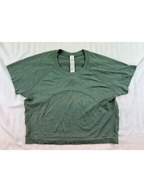 Lululemon Swiftly Tech Cropped Short-Sleeve Shirt 2.0 in Green Size 10